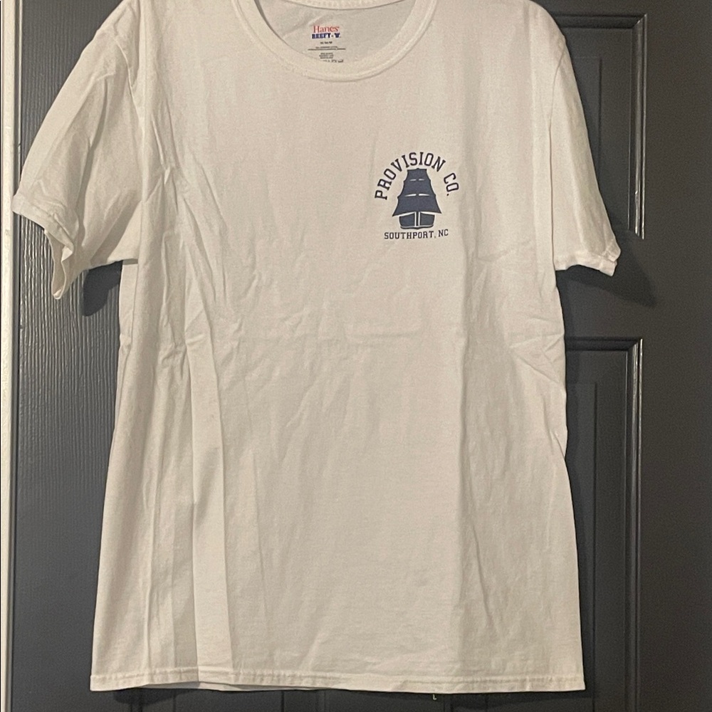 Men’s Southport NC Provision Co Fishing White Short Sleeve Tee